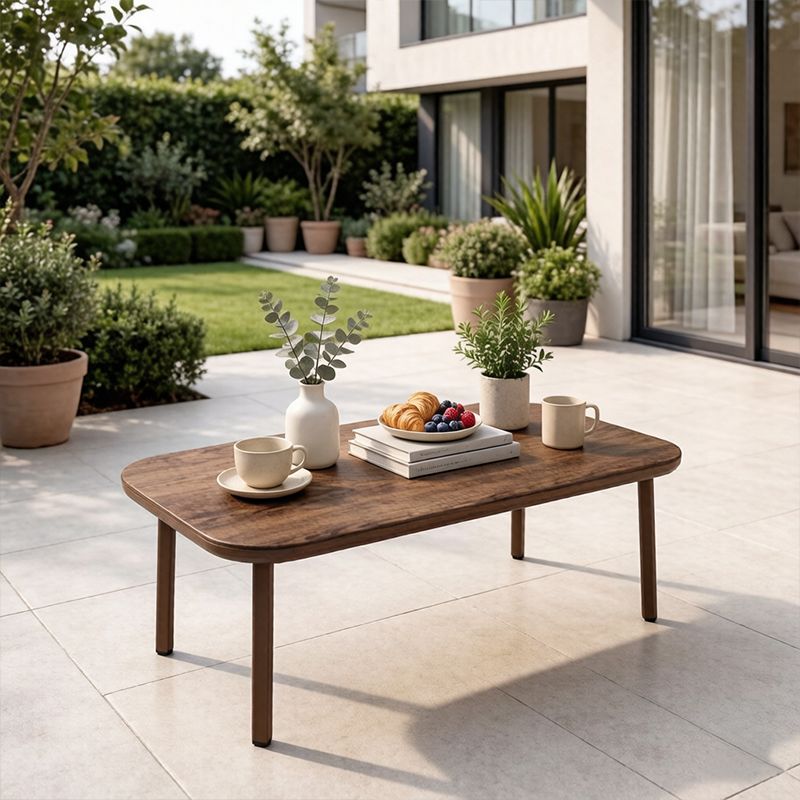 Uteplats soffbord i aluminium